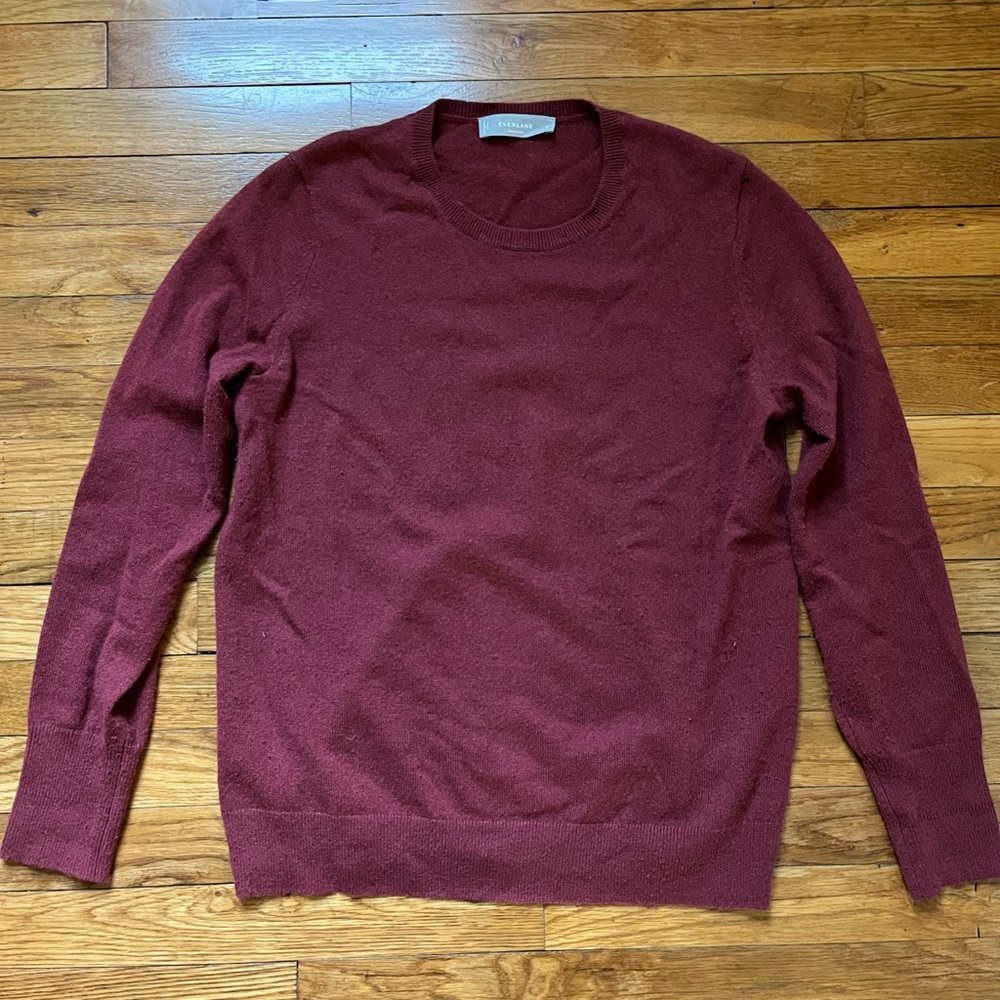 everlane cashmere sweater red size M
